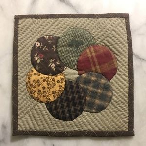 Japanese Quilt Table Topper/Candle Mat round/handm